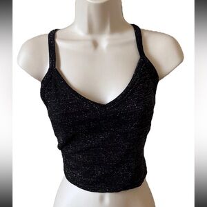 Forever 21 Black Glittery Women's Top Size Medium